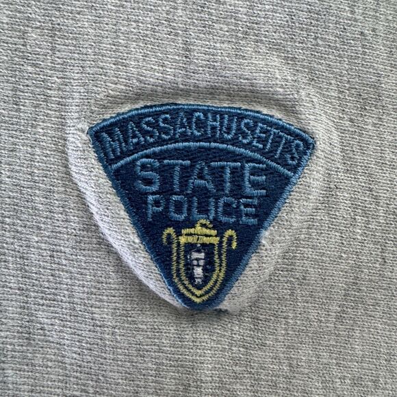 VTG Massachusetts State Police Champion Reverse Weave Gray Sweatshirt Men’s XL - Picture 3 of 6